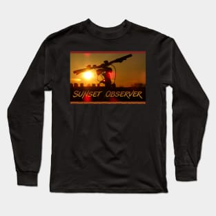 Bicycle Sunset Observer for bicycle lovers Long Sleeve T-Shirt